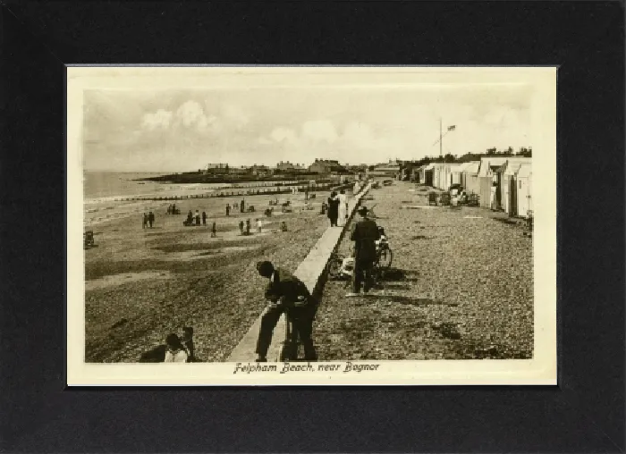 Impresión enmarcada : Playa de Felpham, cerca de Bognor Regis, Sussex Occidental