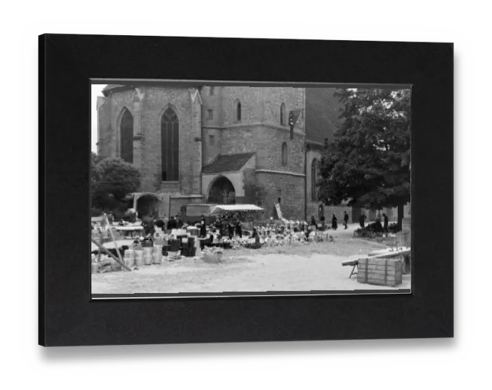 Impresión enmarcada : Nürnberg. Mercado en Núremberga, Alemania décadas de 1930