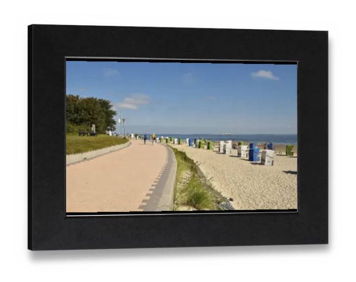 Impresión enmarcada : Paseo y playa Wyk auf Fohr