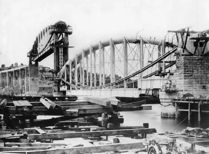 Impresión enmarcada : Puentes Reales de Alberto, en construcción 1858