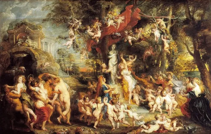 Impresión enmarcada : La Fiesta de Venus Impresión enmarcada : La Fiesta de Venus