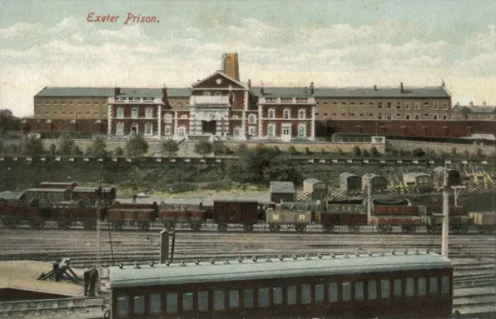 Impresión enmarcada : Visión general de la prisión de Exeter, Devon Impresión enmarcada : Visión general de la prisión de Exeter, Devon