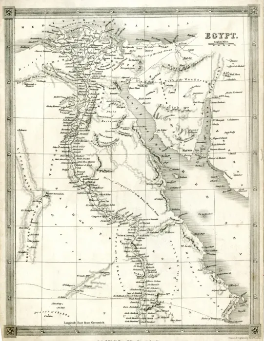 Impresión enmarcada : Mapa de Egipto Impresión enmarcada : Mapa de Egipto