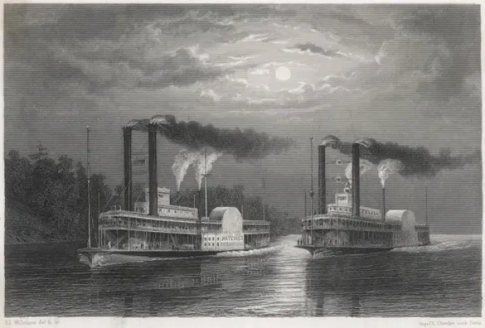 Impresión enmarcada : Natchez y Eclipse