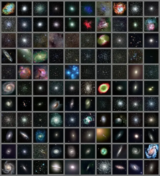 Impresión enmarcada : Objetos de Messier, conjunto completo