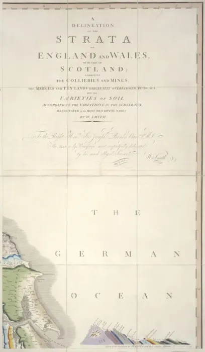Impresión enmarcada : Mapa geológico de William Smith Impresión enmarcada : Mapa geológico de William Smith