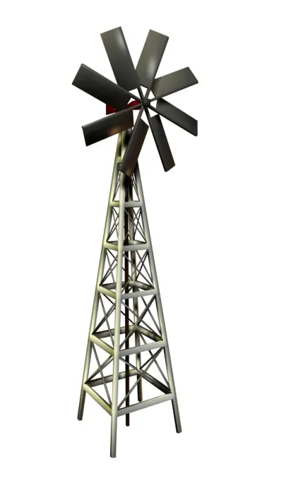 Impresión enmarcada : Windmill. Molino de viento, arte computacional Impresión enmarcada : Windmill. Molino de viento, arte computacional