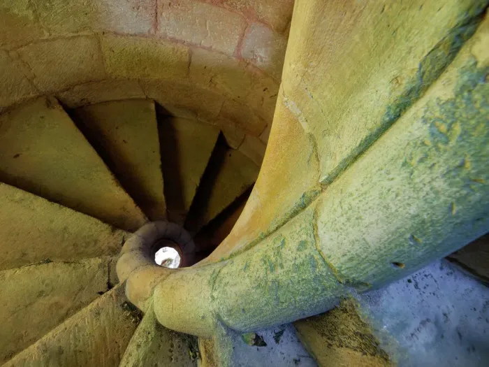 Impresión enmarcada : Fibonacci. Escalera de caracol en el monasterio cisterciense de Santa María de Rioseco Impresión enmarcada : Fibonacci. Escalera de caracol en el monasterio cisterciense de Santa María de Rioseco