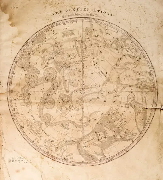 Impresión enmarcada : Mapa Celestial de 1856.