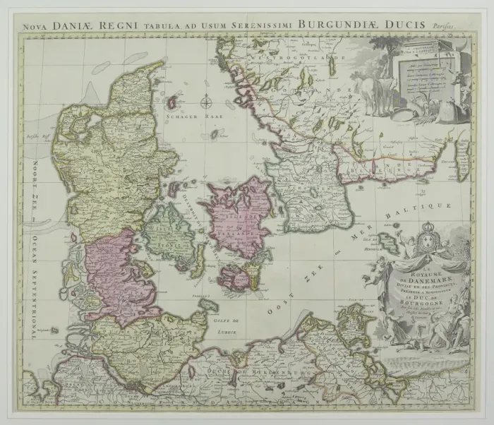 Impresión enmarcada : Mapa de Dinamarca
