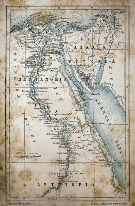 Impresión enmarcada : Mapa de Egipto