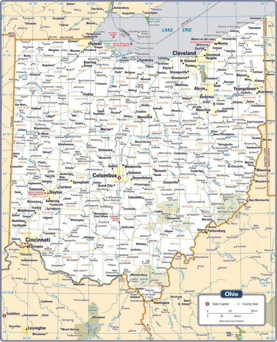 Impresión enmarcada : Mapas de Referencia