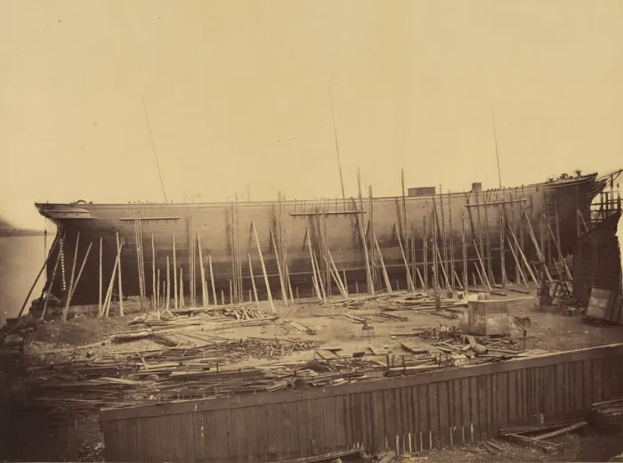 Impresión enmarcada : Aphrodita en construcción, ca. 1857. Creador: Robert Howlett