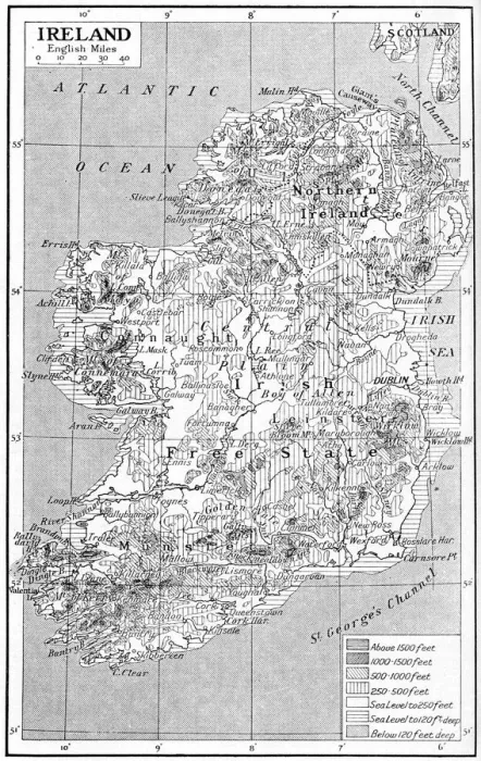 Impresión enmarcada : Mapa de Irlanda, c1930s