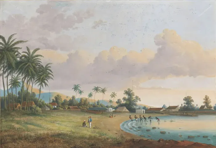 Impresión enmarcada : Vista de Carnation Java, 1838-1898. Creador: Charles William Meredith van de Velde