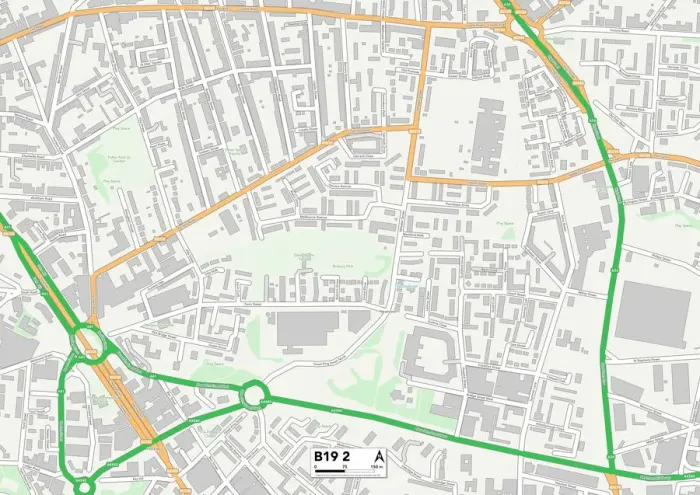 Impresión enmarcada : Birmingham B19 2 Map Impresión enmarcada : Birmingham B19 2 Map