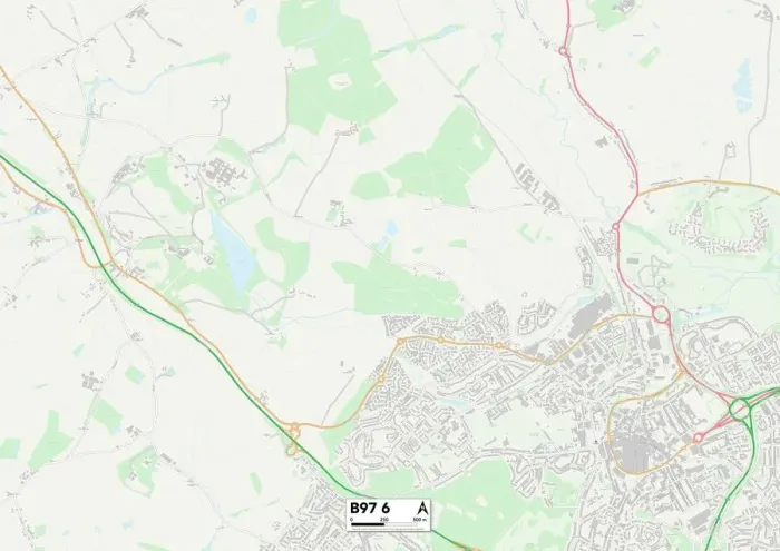 Impresión enmarcada : Redditch B97 6 Map