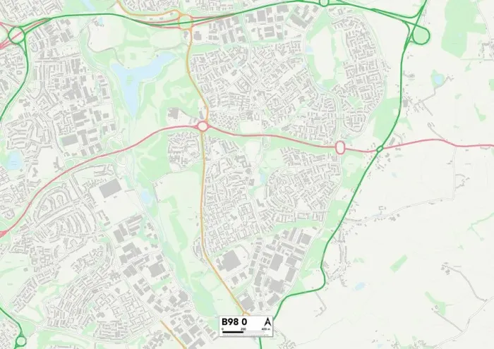 Impresión enmarcada : Redditch B98 0 Map
