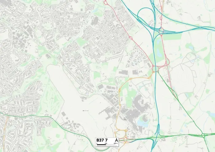 Impresión enmarcada : Solihull B37 7 Map