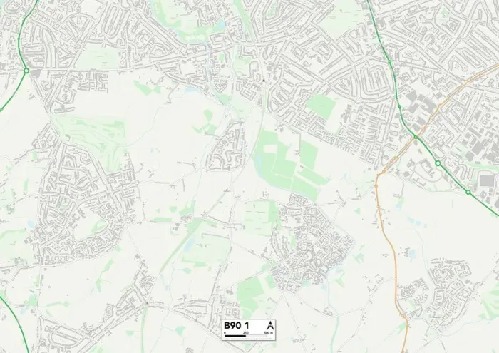 Impresión enmarcada : Solihull B90 1 Map