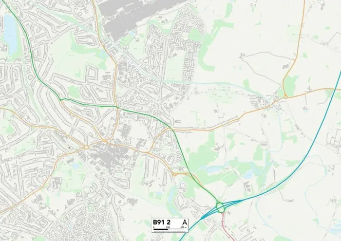 Impresión enmarcada : Solihull B91 2 Map Impresión enmarcada : Solihull B91 2 Map