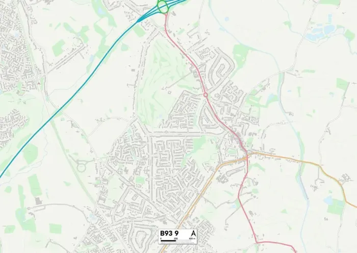 Impresión enmarcada : Solihull B93 9 Map Impresión enmarcada : Solihull B93 9 Map