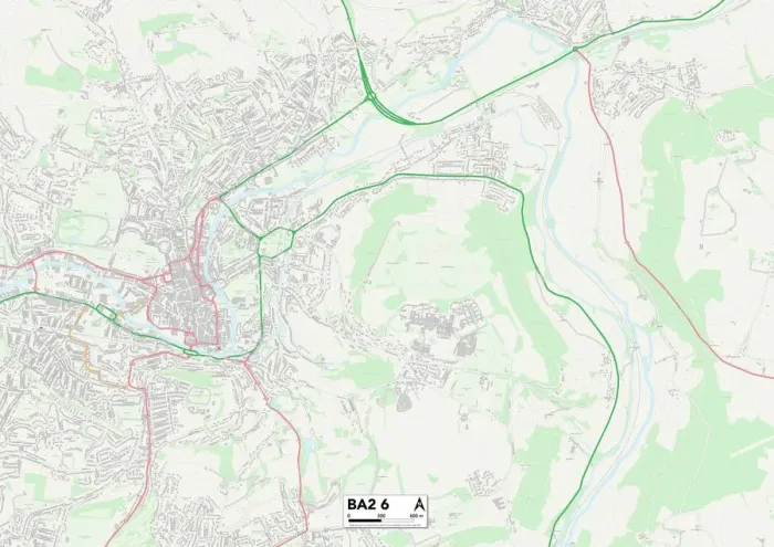 Impresión enmarcada : Mapa de Marketing de BA Bath, BA2 6 Impresión enmarcada : Mapa de Marketing de BA Bath, BA2 6