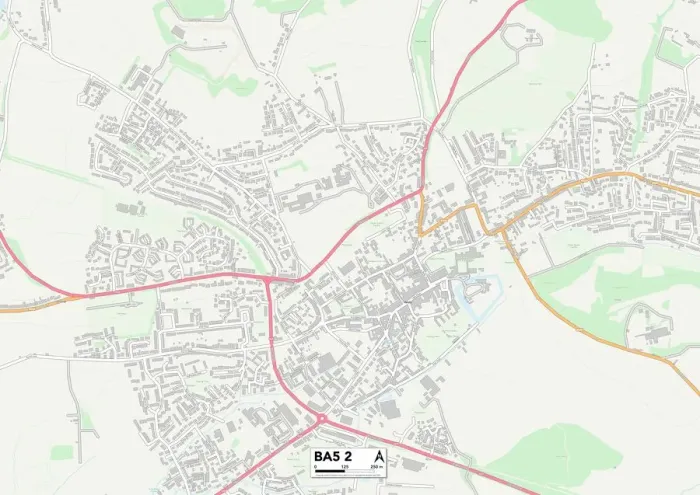 Impresión enmarcada : Mapa de Marketing del área BA5 2, Bath. Impresión enmarcada : Mapa de Marketing del área BA5 2, Bath.