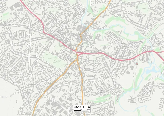 Impresión enmarcada : Mendip BA11 1 Map