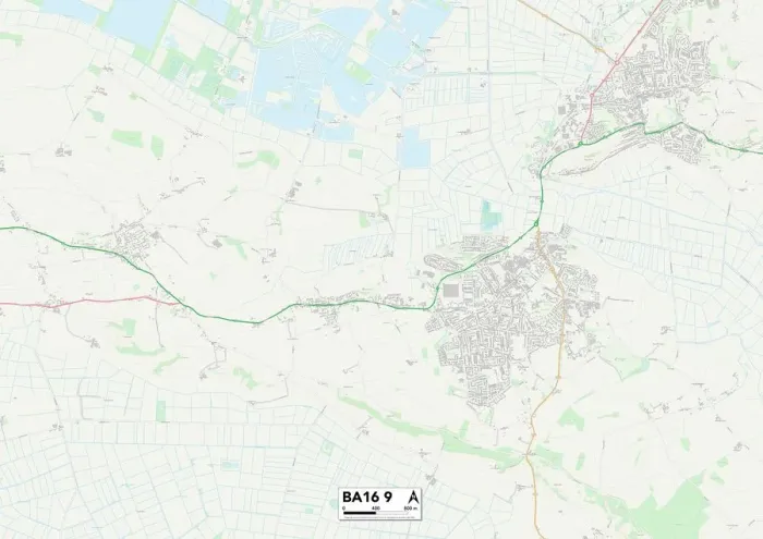 Impresión enmarcada : Mendip BA16 9 Map