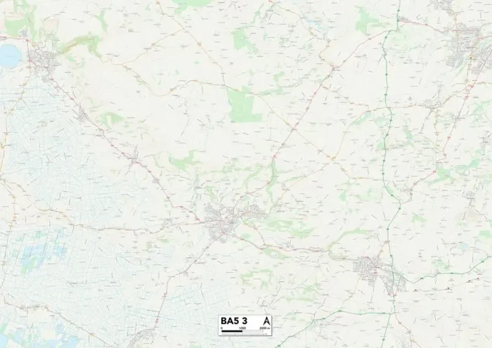 Impresión enmarcada : Mendip BA5 3 Map
