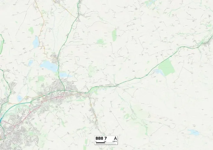 Impresión enmarcada : Pendle BB8 7 Map