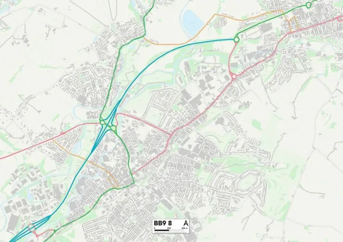 Impresión enmarcada : Pendle BB9 8 Map Impresión enmarcada : Pendle BB9 8 Map