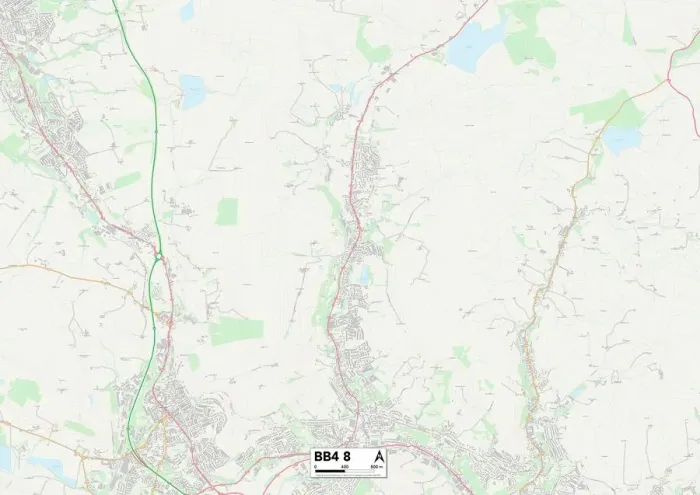 Impresión enmarcada : Rossendale BB4 8 Map