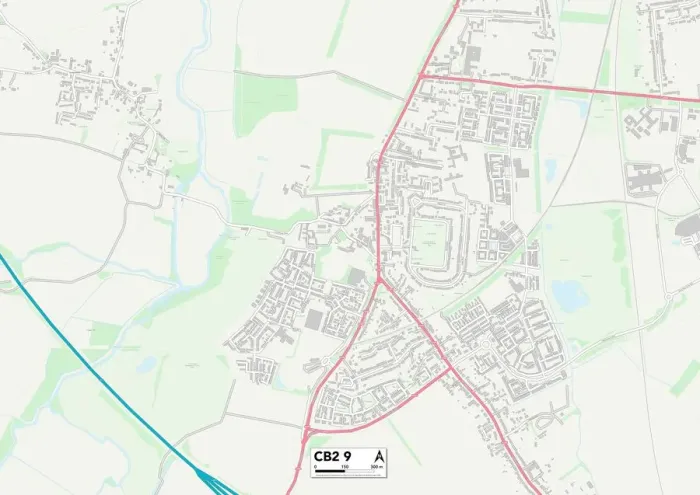 Impresión enmarcada : Cambridge CB2 9 Map Impresión enmarcada : Cambridge CB2 9 Map