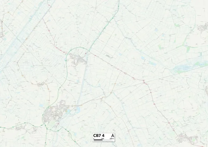 Impresión enmarcada : Ely CB7 4 Map