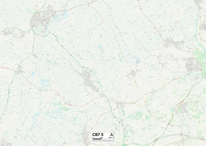 Impresión enmarcada : Ely CB7 5 Map