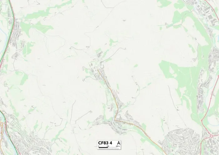 Impresión enmarcada : CF83 4 Map de Caerphilly Impresión enmarcada : CF83 4 Map de Caerphilly