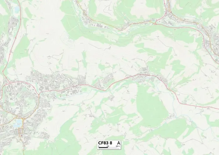 Impresión enmarcada : Caerphilly CF83 8 Map Impresión enmarcada : Caerphilly CF83 8 Map