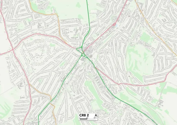 Impresión enmarcada : Croydon CR8 2 Map Impresión enmarcada : Croydon CR8 2 Map