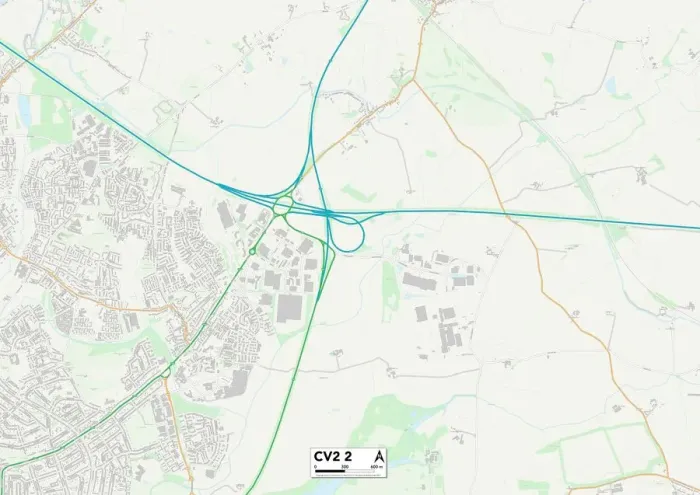 Impresión enmarcada : Coventry CV2 2 Map Impresión enmarcada : Coventry CV2 2 Map