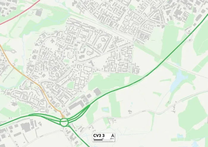 Impresión enmarcada : Coventry CV3 3 Map