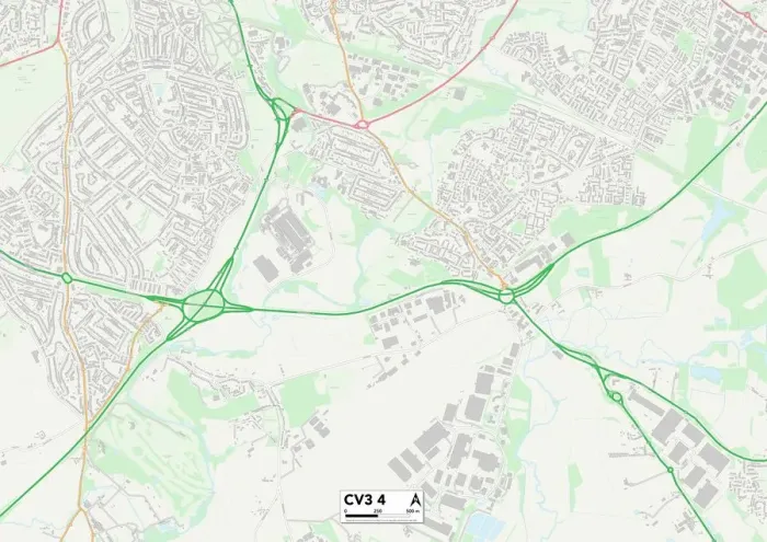 Impresión enmarcada : Coventry CV3 4 Map