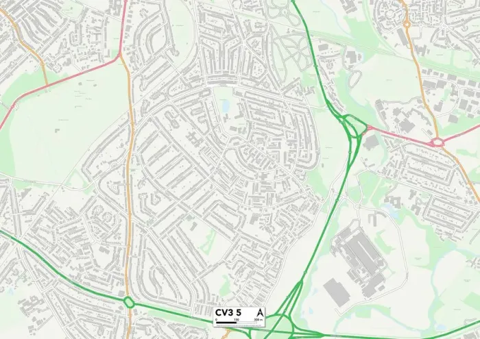 Impresión enmarcada : Coventry CV3 5 Map