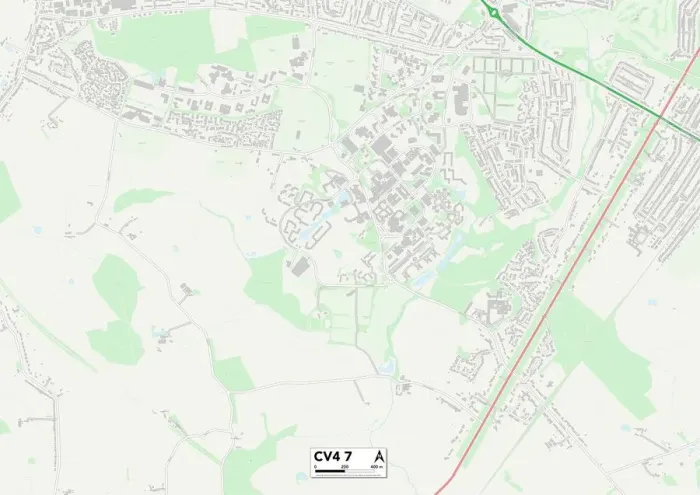 Impresión enmarcada : Coventry CV4 7 Map Impresión enmarcada : Coventry CV4 7 Map
