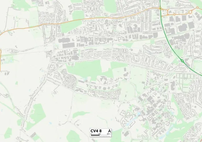 Impresión enmarcada : Coventry CV4 8 Map Impresión enmarcada : Coventry CV4 8 Map