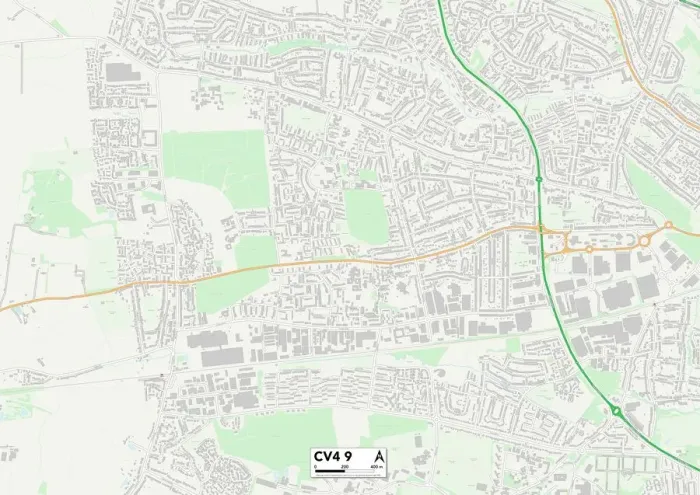 Impresión enmarcada : Coventry CV4 9 Map Impresión enmarcada : Coventry CV4 9 Map