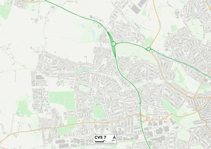 Impresión enmarcada : Coventry CV5 7 Map