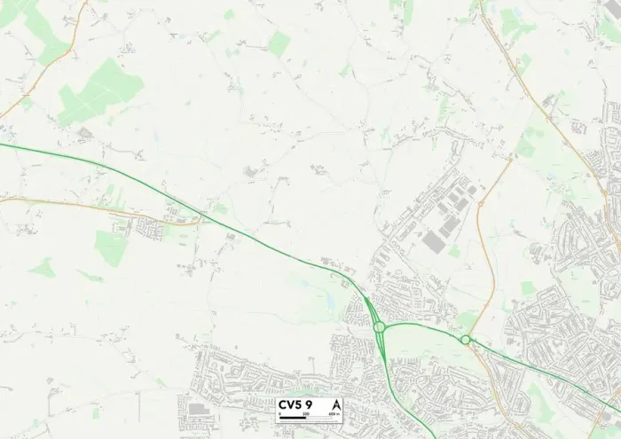 Impresión enmarcada : Coventry CV5 9 Map