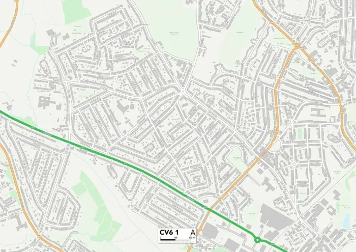 Impresión enmarcada : Coventry CV6 1 Map